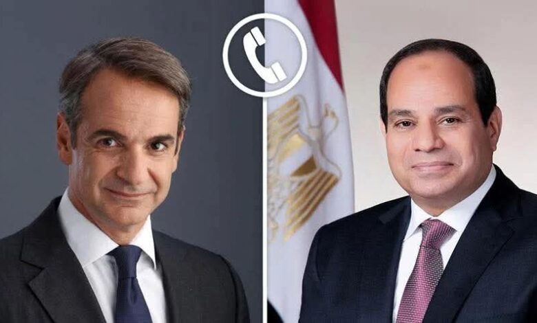 الرئيس السيسي تلقي اتصالاً من كيرياكوس ميتسوتاكيس، رئيس وزراء اليونان.