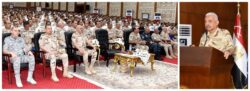 وزير الدفاع والإنتاج الحربى يلتقي بعدد من مقاتلي المنطقة الغربية العسكرية