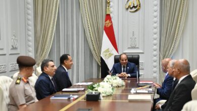 الرئيس السيسي إجتمع اليوم مع مدبولي وبعض من الوزراء في الدوله