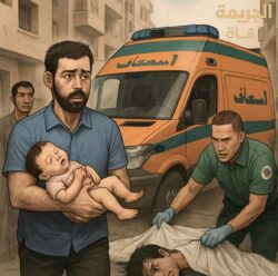 مأساة أسرة بزفتى زوج يط_عن زوجته ويحمل طفلته ويقفز بها من الطابق الخامس. 