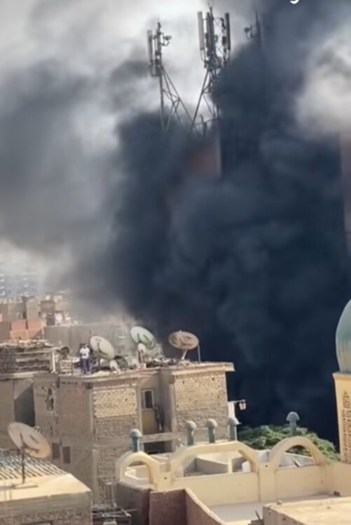 حريق كبير في سوق الترجمان ببولاق أبو العلا وسط القاهرة