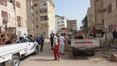 تواصل حملات رفع الإشغالات بحي غرب سوهاج