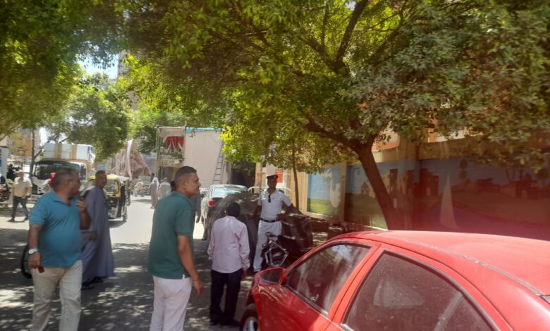 حملة رفع إشغالات بمنطقة كازالوفي بمدينة ناصر.