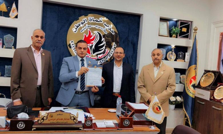 أمين حزب حماة الوطن بسوهاج يصدر قرار بتعيين الدكتور مروان جابر أحمد أمينا لامانة التخطيط والمتابعة