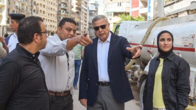 محافظ الإسكندرية يتابع أعمال مشروع توسعة شارع أبو قير