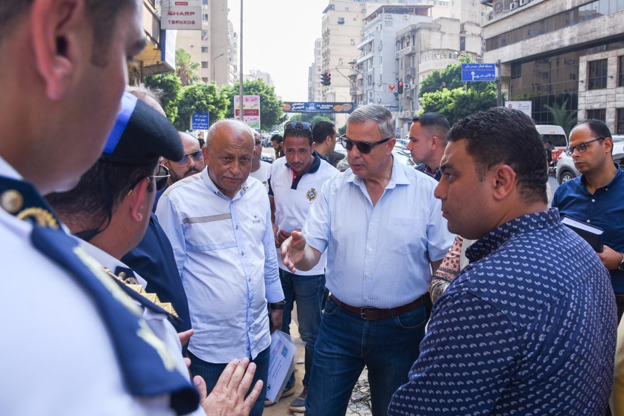محافظ الإسكندرية يتفقد بدء تنفيذ مشروع توسعة طريق الحرية بنطاق حي شرق