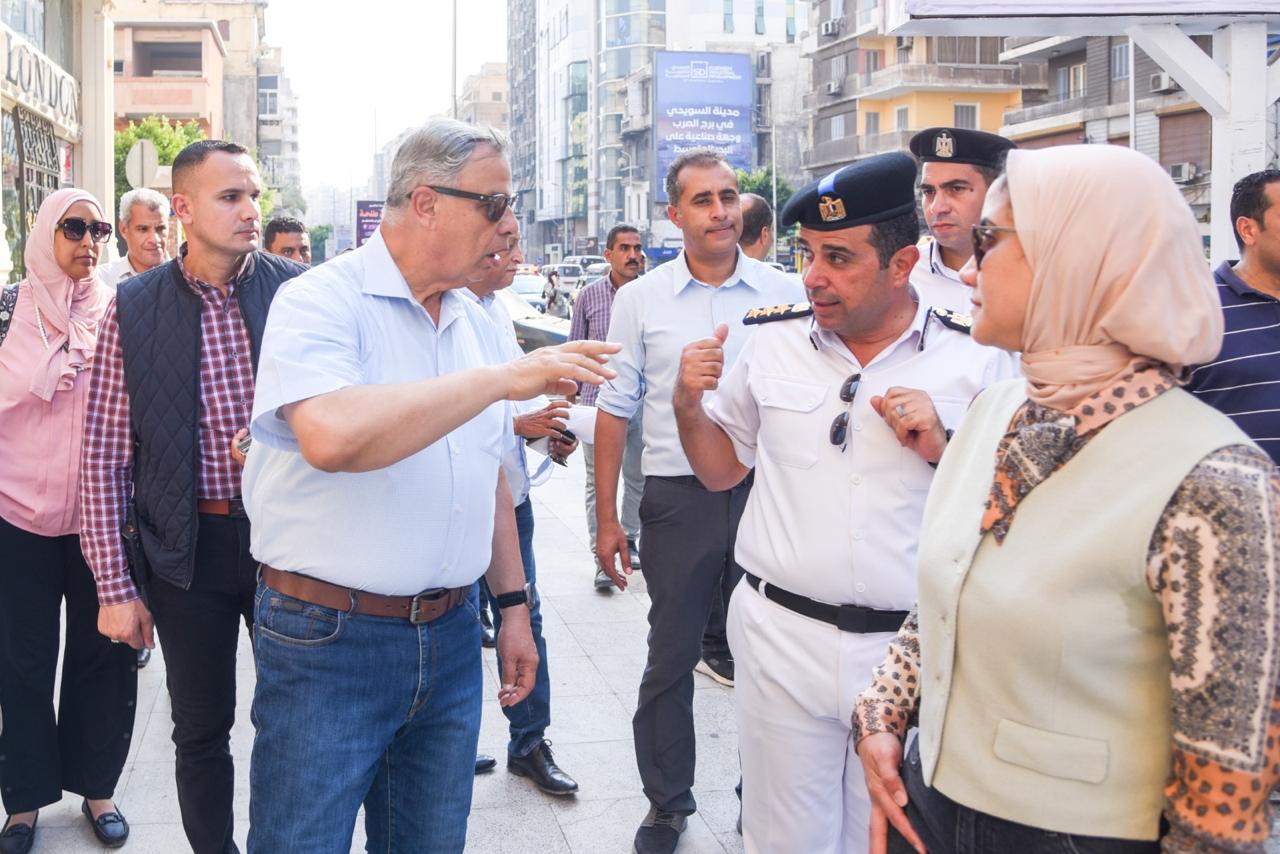 محافظ الإسكندرية يتفقد بدء تنفيذ مشروع توسعة طريق الحرية بنطاق حي شرق