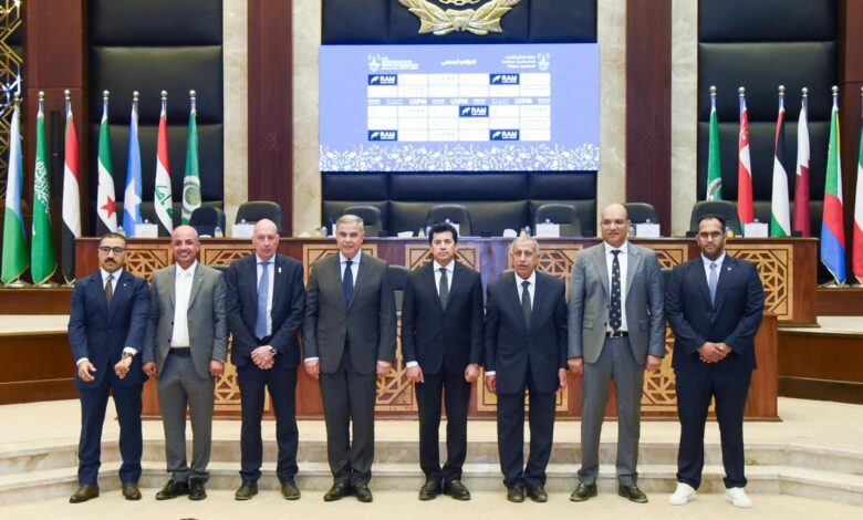 وزير الشباب والرياضة ومحافظ الإسكندرية و المؤتمر الصحفي لانطلاق بطولة العالم للشباب