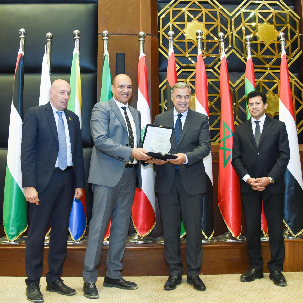 وزير الشباب والرياضة ومحافظ الإسكندرية و المؤتمر الصحفي لانطلاق بطولة العالم للشباب