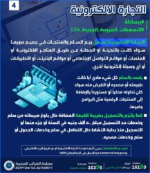 الضرائب تصدر إنفوجراف" حول التجارة الإلكترونية