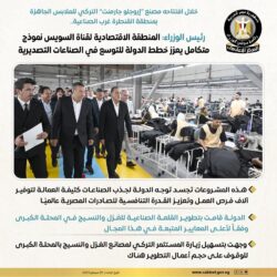 خلال افتتاحه مصنع إروجلو جارمنت التركي للملابس الجاهزة بمنطقة القنطرة 