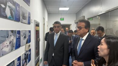وزير الصحة يبحث التعاون مع «نينغبو» للباثولوجيا الإكلينيكية التشخيصي بالصين. 