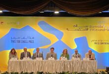 فاعليات المؤتمر الصحفى بينالي الإسكندرية بعد توقف 12 عامًا بمركز الإبداع