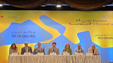 فاعليات المؤتمر الصحفى بينالي الإسكندرية بعد توقف 12 عامًا بمركز الإبداع