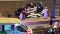 وفاة مواطن مصري بعد أن سقطت سيارة شرطة من أعلى كوبري بالرياض