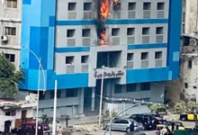 إخماد حريق مستشفى راقودة بالإسكندرية