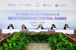 البنك المركزي المصري يستضيف الدورة التاسعة من مؤتمر البنوك المركزية الأورومتوسطية بالقاهرة. 