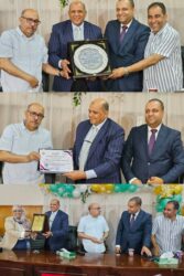 وكيل وزارة الصحة يكرم " جلال زيدان " المدير المالي والإداري لسن المعاش .