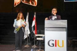 وزيرة التنمية المحلية تشهد احتفالية الجامعة الألمانية الدولية بتخريج دفعة جديدة من الطلاب.