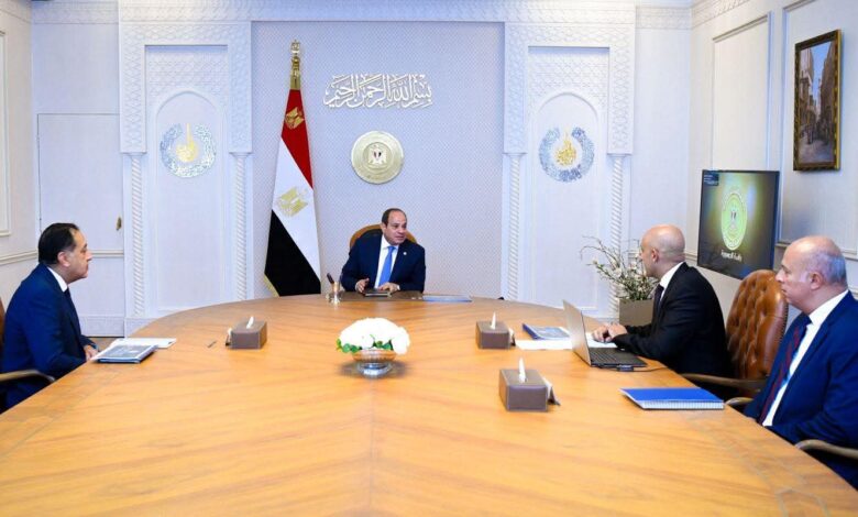 الرئيس السيسي إجتمع اليوم مع مدبولي رئيس مجلس الوزراء،  عبد اللطيف وزير التربية والتعليم