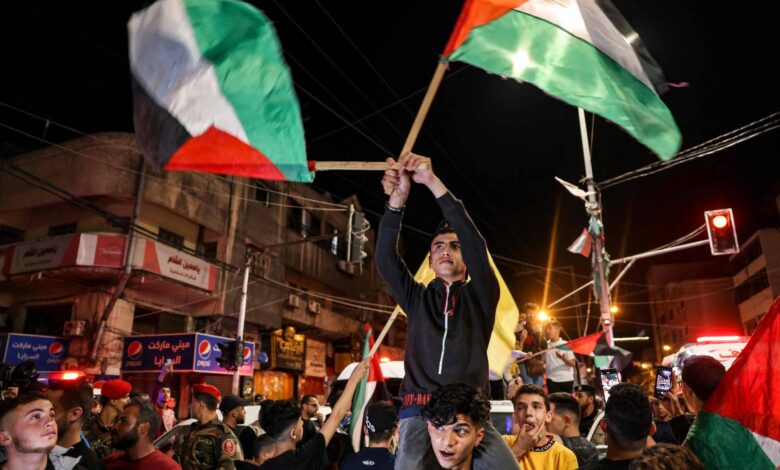 إحتفالات في شوارع غزة بوقف الحر-ب وهتافات شكر للرئيس السيسي والجيش المصري