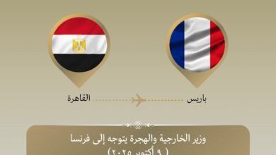 وزير الخارجية يتوجه إلى العاصمه الفرنسيه باريس للمشاركة في الاجتماع الوزاري. 