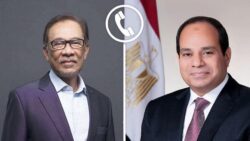 الرئيس السيسي تلقي اليوم إتصالًا هاتفيًا من السيد أنور إبراهيم رئيس وزراء ماليزيا