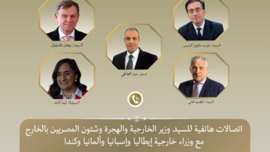إتصالات مكثفة لوزير الخارجية مع نظرائه في ألمانيا وإيطاليا وإسبانيا وكندا