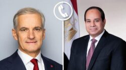  الرئيس السيسي تلقي اليوم إتصالًا هاتفياً من رئيس وزراء مملكة النرويج