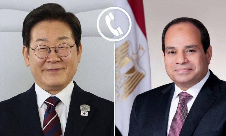 الرئيس السيسي تلقي اليوم إتصالاً هاتفياً من رئيس جمهورية كوريا