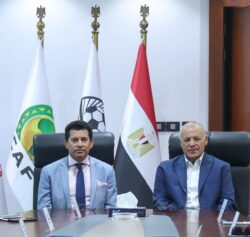 هاني أبو ريدة يستقبل وزير الرياضة لبحث سبل دعم وتطوير كرة القدم المصرية