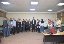 بعثة منظمة التعاون الاقتصادي والتنمية تتفقد أحد تدريبات وزارة الشباب والرياضة.