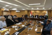 نائب محافظ الجيزة يناقش موقف مشروعات الصرف الصحي ببشتيل وحضر الجيزة