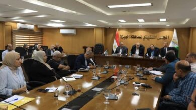نائب محافظ الجيزة يناقش موقف مشروعات الصرف الصحي ببشتيل وحضر الجيزة
