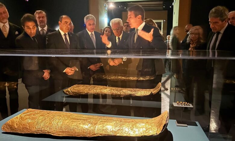 رئيس جمهورية إيطاليا يفتتح معرض كنوز الفراعنة في روما