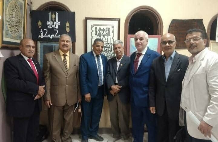 إفتتاح ملتقي الخط العربي الاول  "جواهر الحروف بنادي الكشافة البحرية بالإنفوشي"