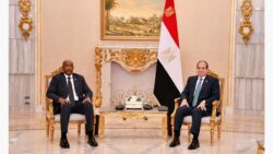 الرئيس عبد الفتاح السيسي يستقبل رئيس مجلس السيادة الانتقالي السوداني بقصر الاتحادية. 