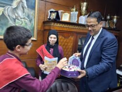 التعليم.. بوابتنا للمستقبل حوار صحفى لطلاب مدرسة الشهيد اللواء حسين جابر الرسمية للغات مع وكيل الوزارة 