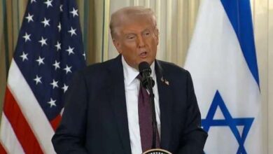 ترامب أمام الكنيست: إننا أمام فجر لشرق أوسط جديد وانتصار للعالم وإسرائيل عندما نتعاون لتحقيق السلام.