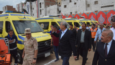 محافظ الغربية يتفقد اصطفاف المعدات استعدادًا لانطلاق التدريب العملي المشترك “صقر 156” لمجابهة الأزمات والكوارث
