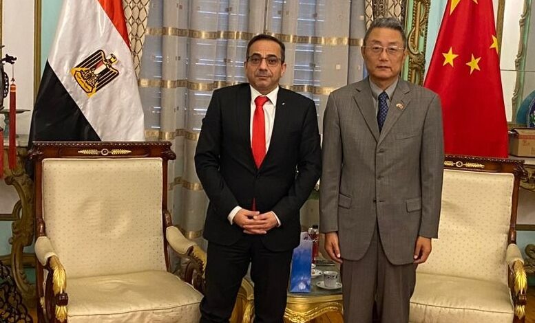 قنصل عام دولة فلسطين يالتقى بقنصل عام الصين بالإسكندرية