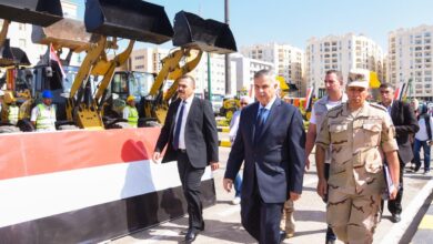 محافظ الإسكندرية يشهد اصطفاف معدات مجابهة الأزمات استعدادًا لموسم الشتاء