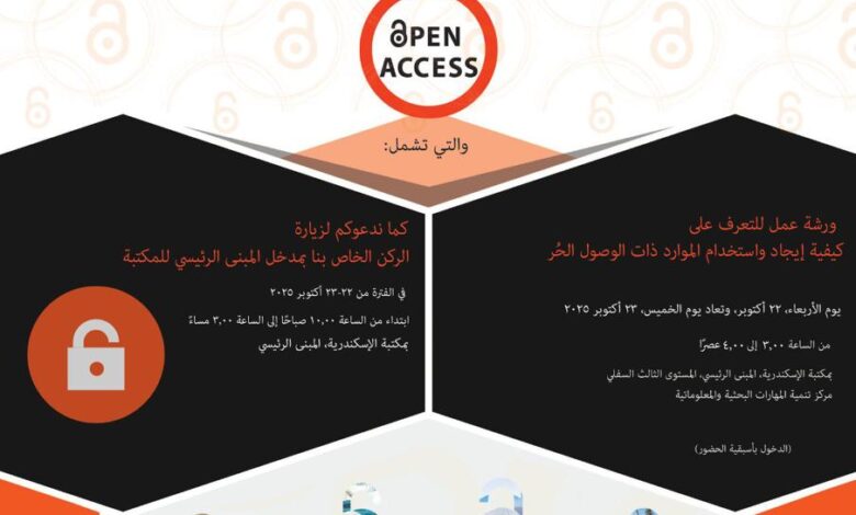 مكتبة الإسكندرية تحتفل بأسبوع الوصول الحُر
