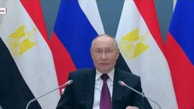 بوتين: الخبراء السوفيت شاركوا فى تطوير الاقتصاد المصري