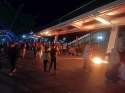 شهدت ساحة مكتبة الإسكندرية أجواء احتفالية مبهرة