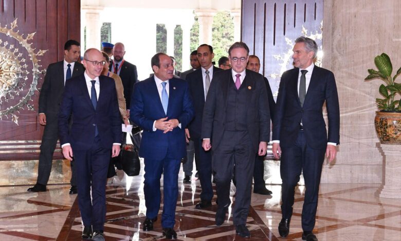 الرئيس السيسي إستقبل اليوم كلاً رئيس وزراء دوقية لوكسمبورج، ورئيس وزراء مملكة هولندا  ورئيس بلجيكا