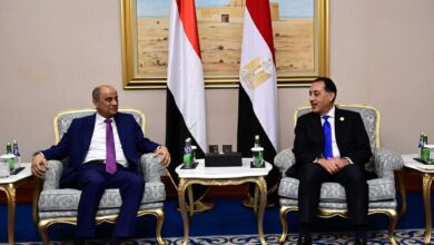 مدبولي يؤكد دعم مصر للحكومة الشرعية ولتحقيق الأمن والاستقرار في اليمن الشقيق.