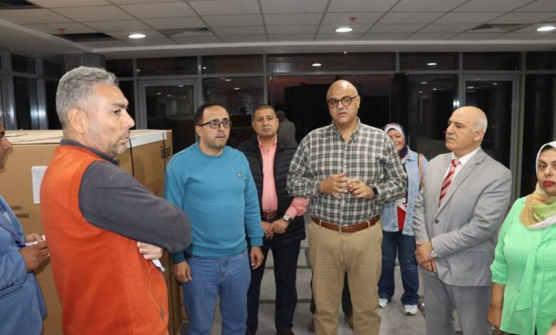 محافظ القليوبية يتفقد أعمال فرش التجهيزات الطبية لمستشفى طوخ المركزي تمهيداً لإفتتاحها.