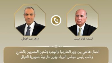 إتصال هاتفي بين وزير الخارجية ونظيره العراقي