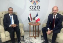 وزير الخارجية يلتقى مع نظيره الفرنسي على هامش أعمال قمة مجموعة العشرين